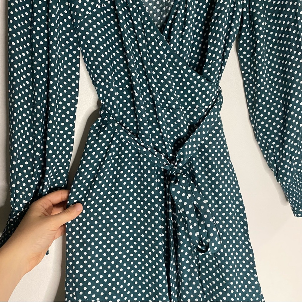 Loft Dotted Wrap Dress - image 4